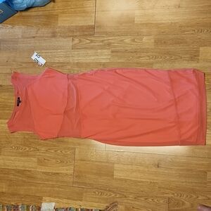 NWT hot pink Kind Of  Chloe tank dress with mesh panels sz small